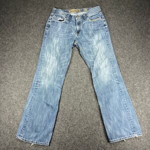 VTG BKE Cole Mens Jeans 32x30 Light Wash Denim Relaxed Bootcut Distressed Y2K